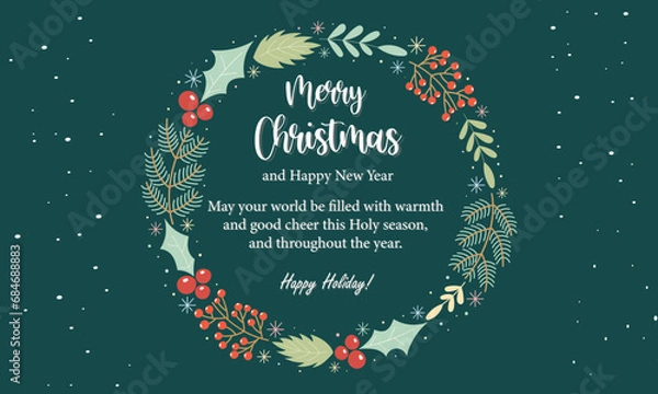 Fototapeta mery cristmast greeting