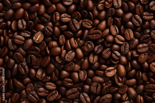 Fototapeta Roasted coffee beans background.