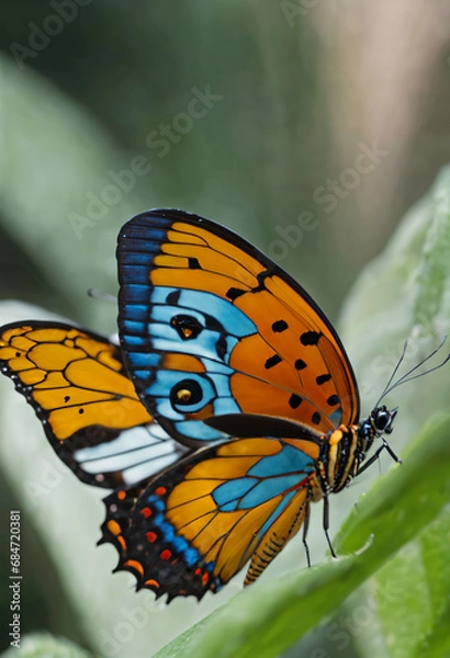 Obraz micro lens , capture beutiful butterfly , full hd, 4k, focus