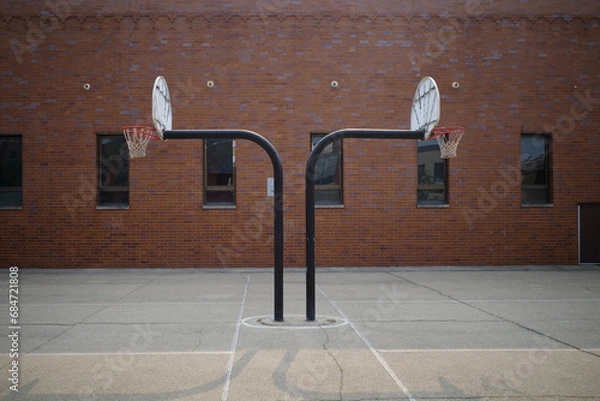 Fototapeta Two Basketball Hoops