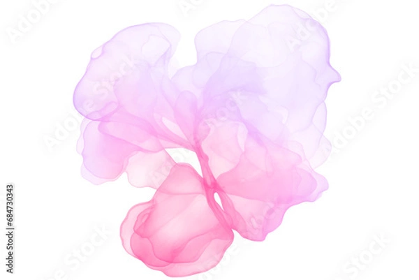 Fototapeta Abstract pink watercolor background, shape, design element. Colorful hand painted texture. abstract splash background
