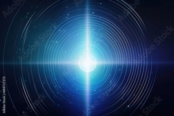 Fototapeta Futuristic technology background, Circle Geometric. Generative AI