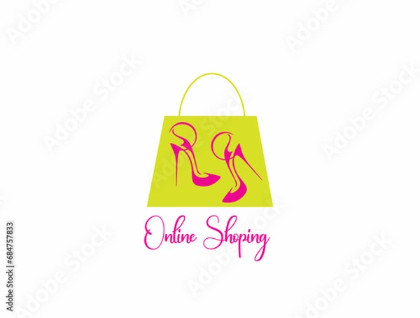 Obraz Fashion Shoping Logo Design Vector