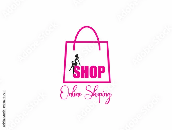 Obraz Fashion Style Shoping Logo Design Vector