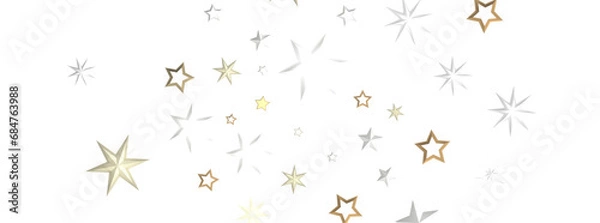 Fototapeta Celestial Christmas Plummet: Dynamic 3D Illustration of Falling Festive Celestial Objects