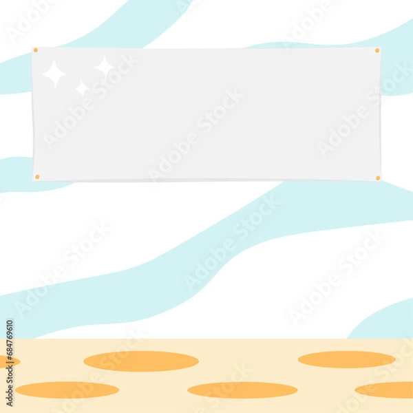 Obraz Background template for lettering in tropical style