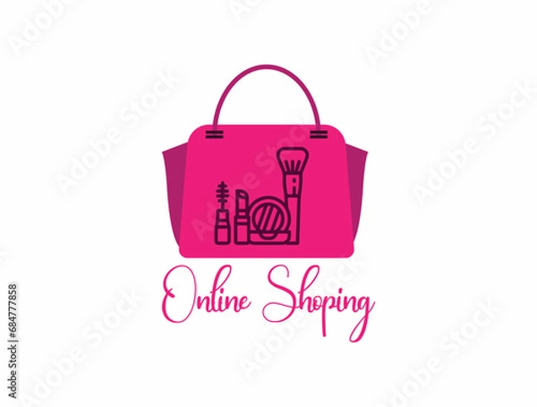 Obraz Vector Fashion Shoping Logo Design  