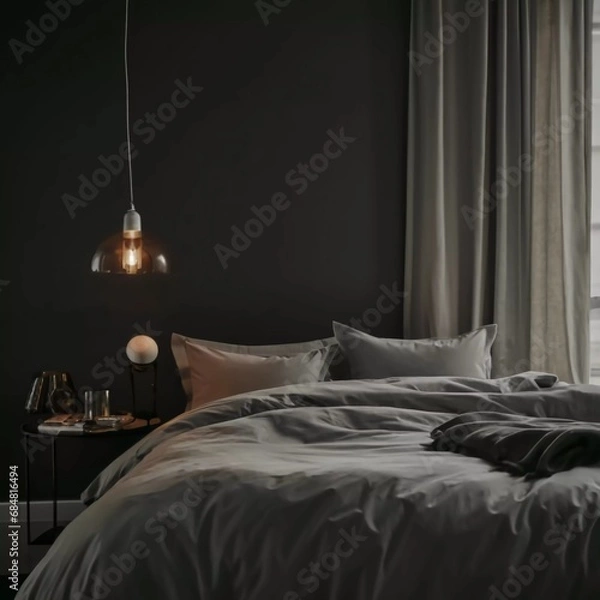 Fototapeta Ultimate Serenity Unveiled: Dive into the Chic Tranquility of a Modern Bedroom Haven!
