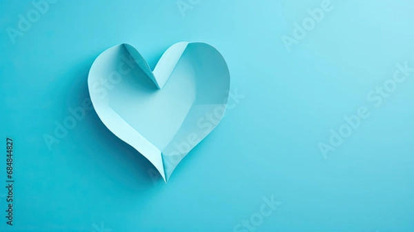 Fototapeta Heart shape, full paper, white background.