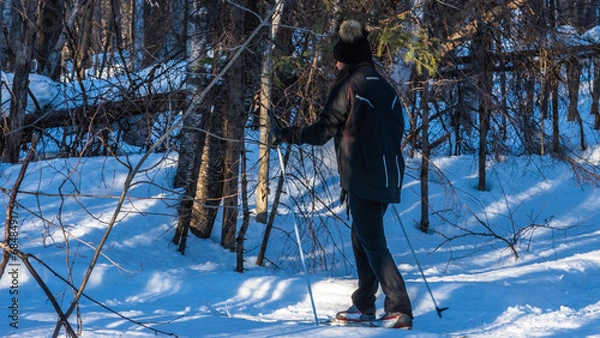 Obraz Walking in a winter day