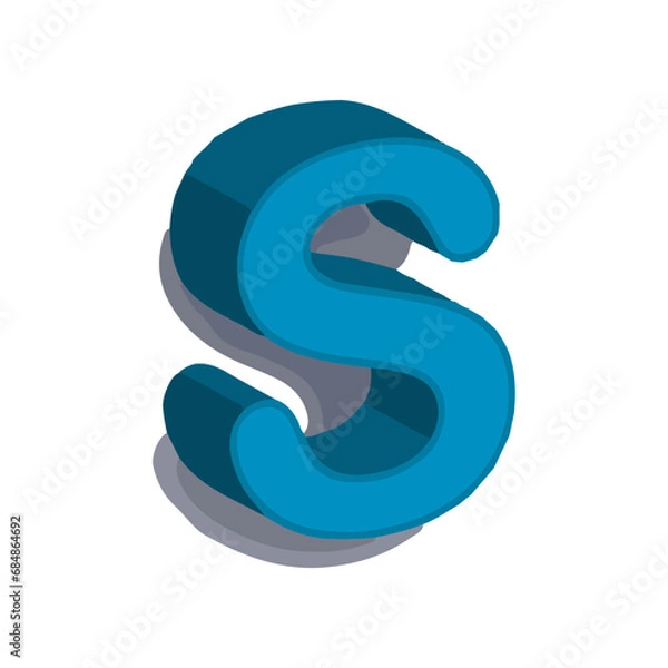 Fototapeta Letter S. 3D design vector