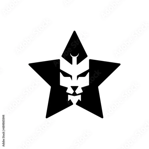 Obraz lion head star 