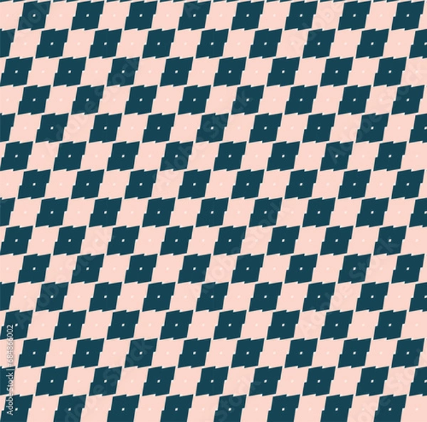 Obraz Diagonal pixelated checkerboard pattern. Vector seamless pattern