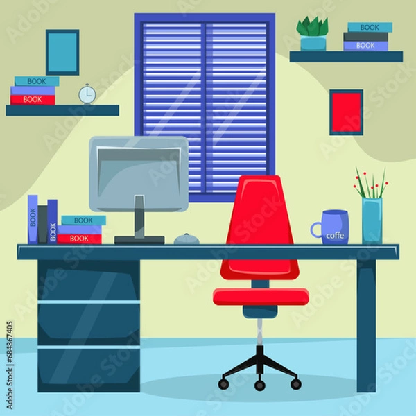 Obraz office interior workspace room career space