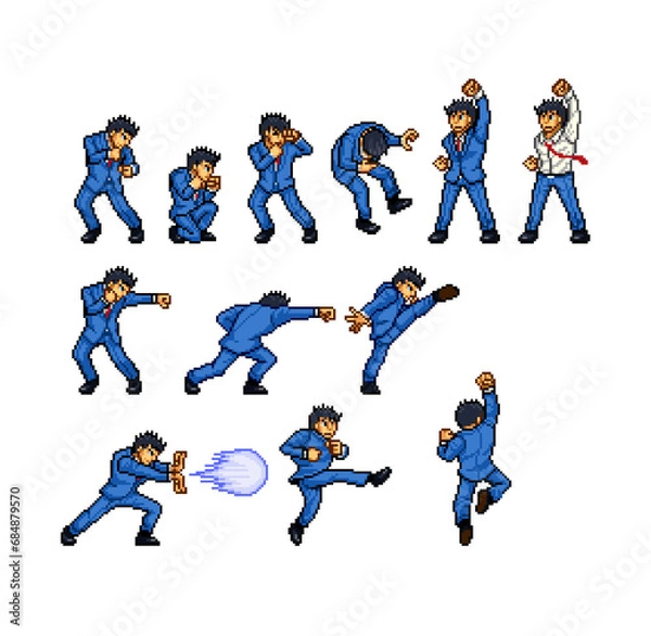 Obraz ビジネスマン格闘家02オール