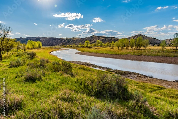 Obraz river in the badlands