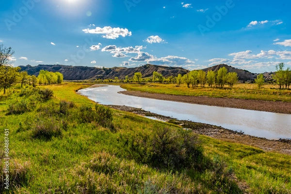 Obraz River in the badlands