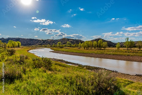 Obraz River in the badlands