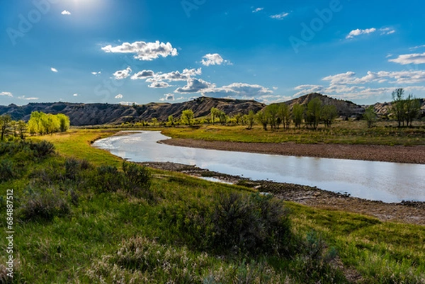 Obraz River in the badlands