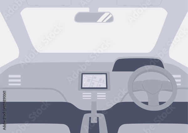 Fototapeta 運転席の背景イラスト