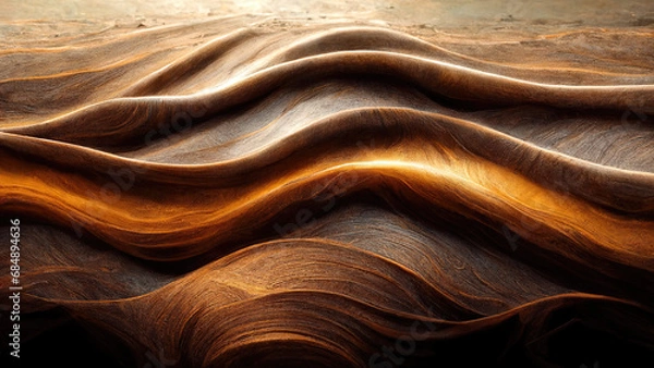 Obraz Gradient brown waves as Background - Artificial Art