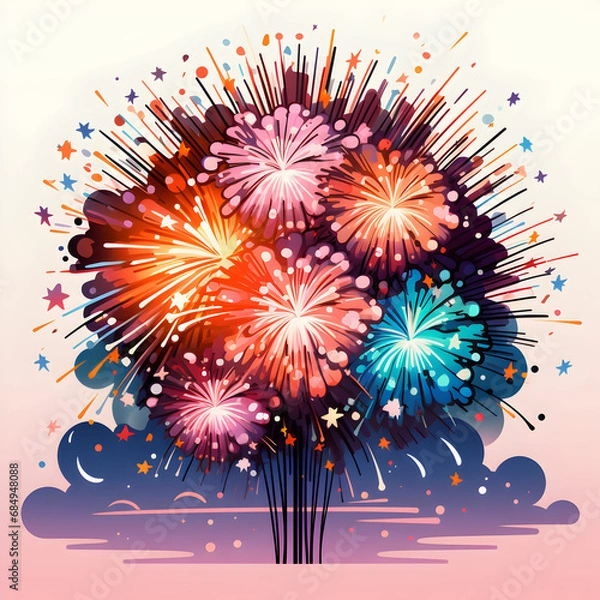 Obraz firework new year