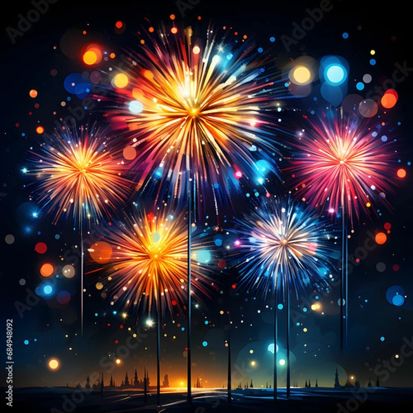 Obraz firework new year