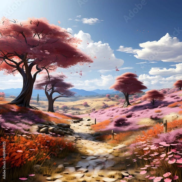 Fototapeta landscape with tree