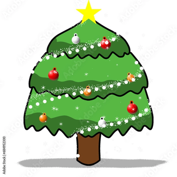 Obraz Christmas tree vector design illustration 