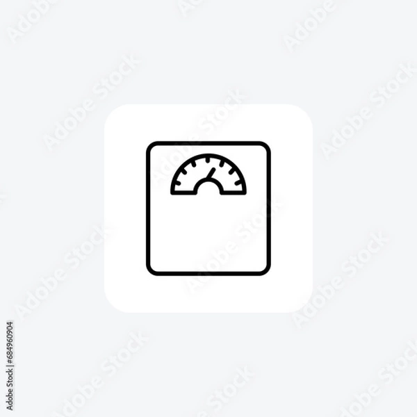 Fototapeta Weight scale Icon,Fitness Progress, Scale Symbol,isolated on white background vector illustration Pixel perfect