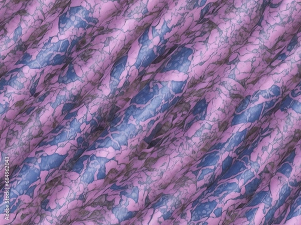 Fototapeta Closeup of purple and shiny golden alcohol ink abstract texture, trendy wallpaper. Art for design project as background for invitation or greeting cards, flyer, repeatable, tiling, blue purple pink