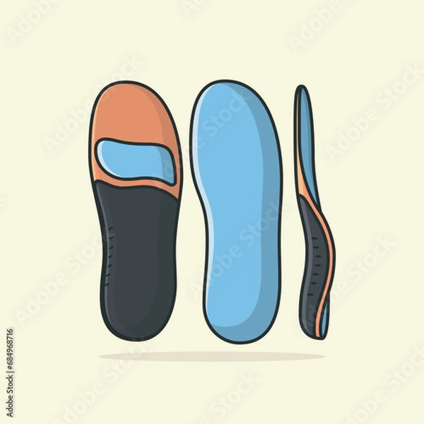 Fototapeta Comfortable Orthotics Shoe Insole Pair, Arch Supports