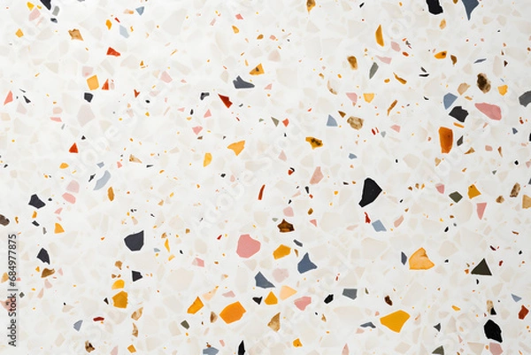 Obraz Terrazzo pattern isolated on white background. generative ai.