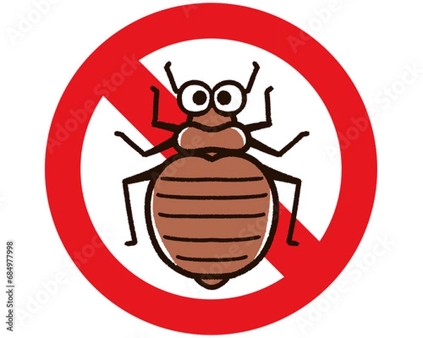Fototapeta トコジラミと禁止マーク