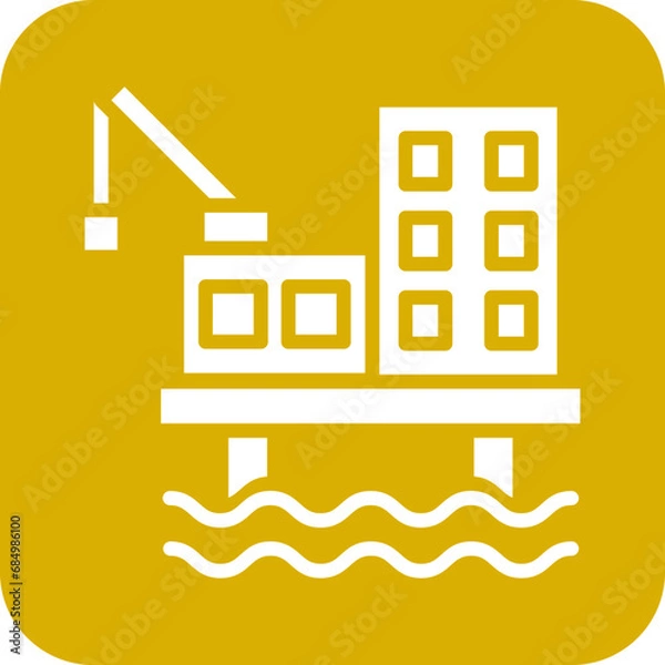 Obraz Oil Platform Icon Style
