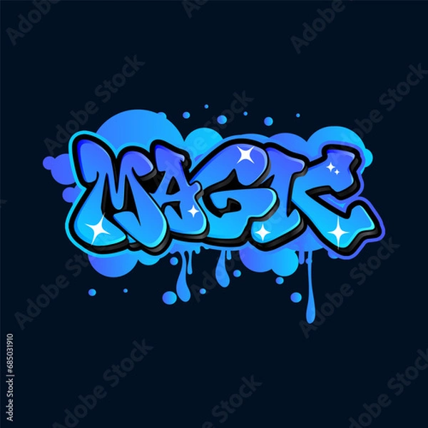 Obraz graffiti lettering typography art illustration