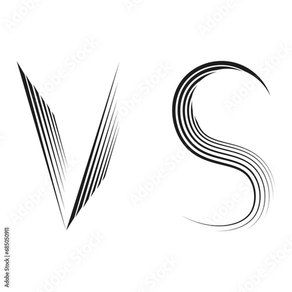 Fototapeta Beautiful the vs sign, great design for any purposes.