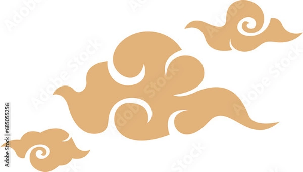 Fototapeta Oriental style cloud Chinese new year decoration element
