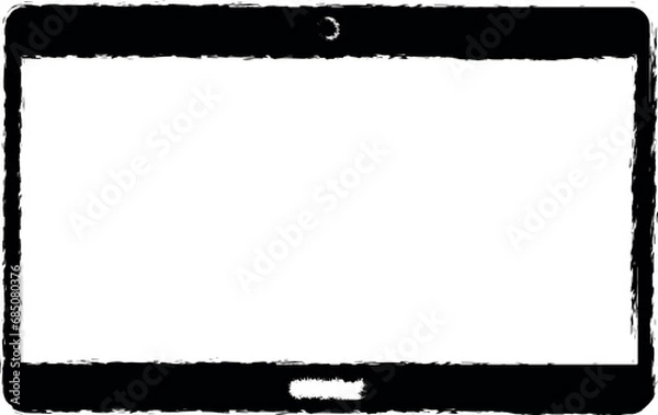 Fototapeta the tablet vector icon in grunge style
