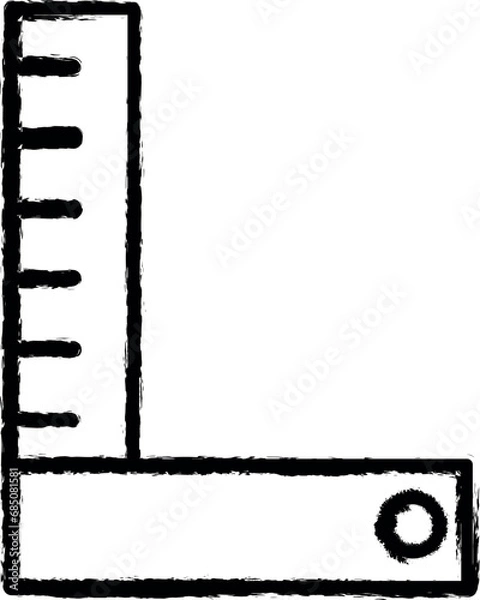 Fototapeta ruler vector icon in grunge style