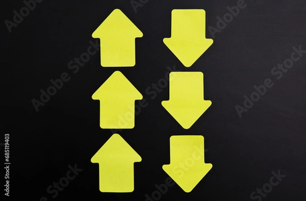 Obraz Movement forward and backward, dynamics of business development