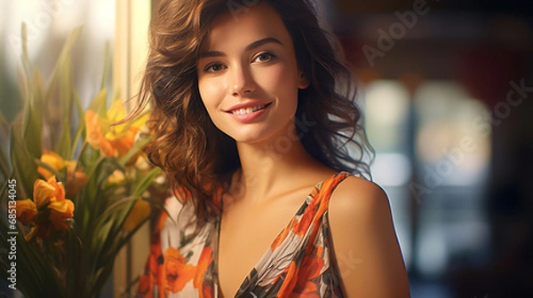 Obraz portrait of a woman,generate ai