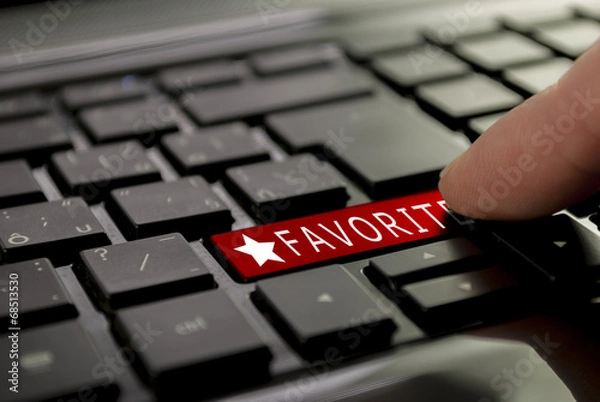 Fototapeta Red button favorite