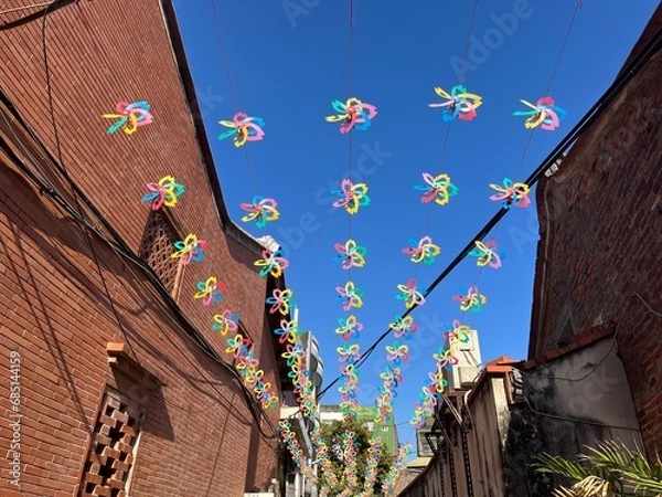 Obraz 風車が可愛い田舎の風景