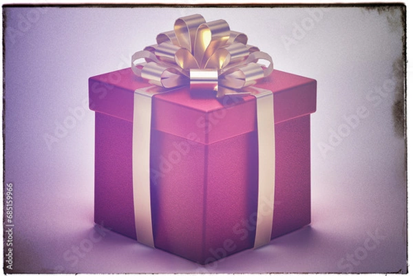 Obraz vintage Red gift box