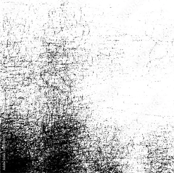 Fototapeta Scratched Grunge Urban Background Texture Vector. Dust Overlay Distress Grainy Grungy Effect. Distressed Backdrop Vector Illustration. Isolated Black on White Background. EPS 10.