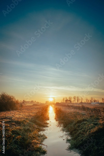 Obraz sunrise over the river
