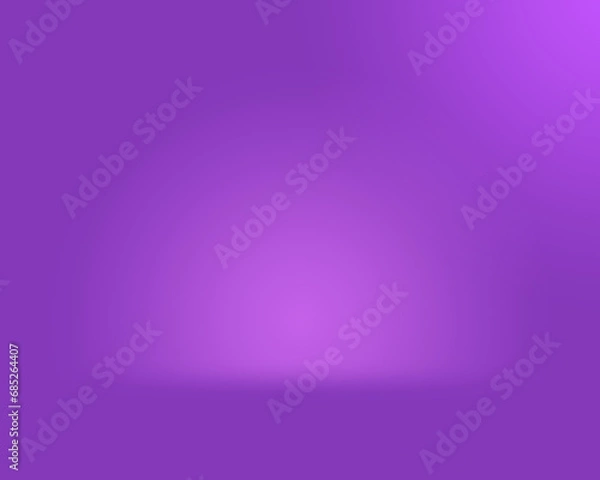 Fototapeta Realistic cove curve wall floor studio background in purple color in landscape format. Realistic purple background with soft lighting