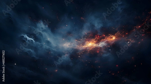 Fototapeta Universe space galaxy planet milky way solar system technology background wallpaper illustration ,Generated with AI.