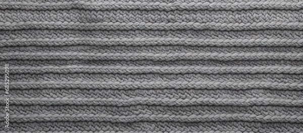 Fototapeta Patterned gray knitted texture copy space image